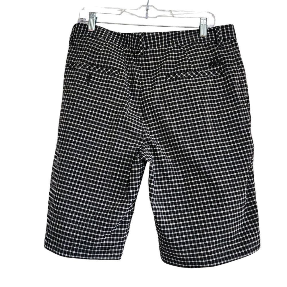 Adidas black & gray plaid shorts - Picture 2 of 4